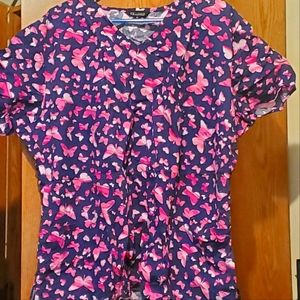 Plus size scrub top